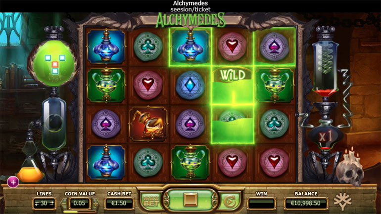 Скриншот слота Alchymedes от Play'n GO