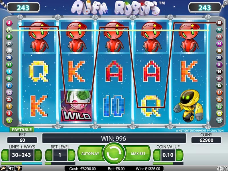 Скриншот слота Alien Robots от BGaming