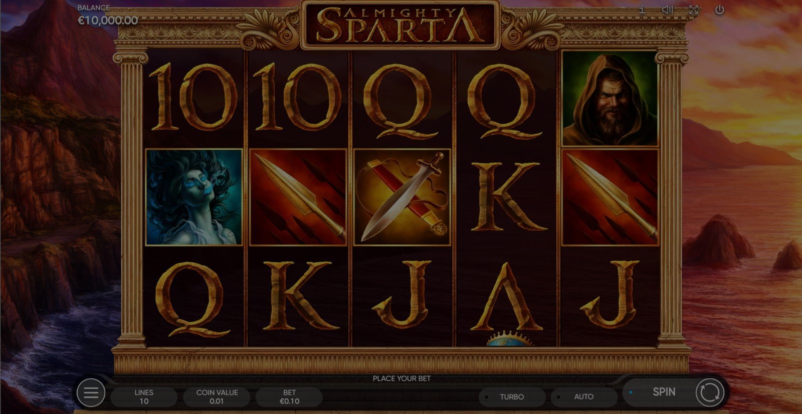 Скриншот слота Almighty Sparta от Endorphina