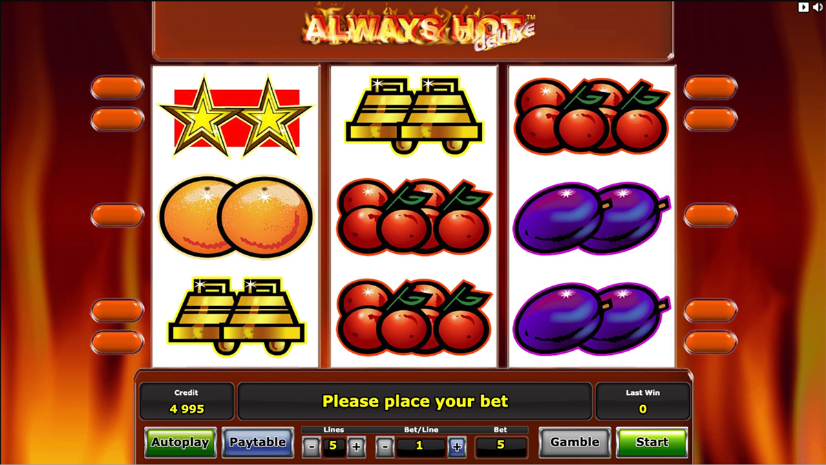 Скриншот слота Always Hot Deluxe от Novomatic