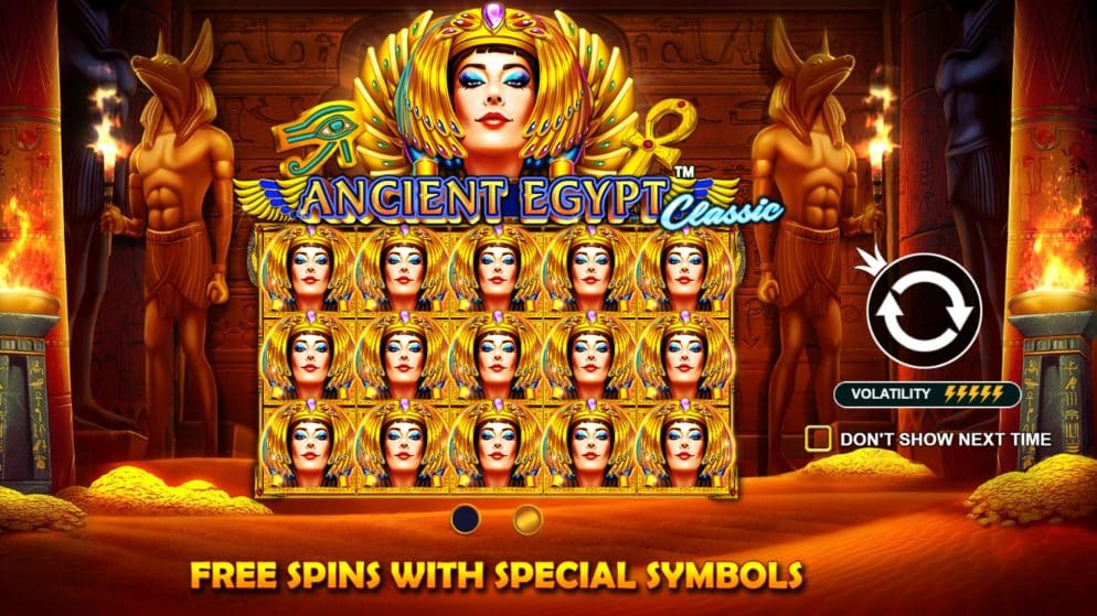 Скриншот слота Ancient Egypt Classic от Pragmatic Play