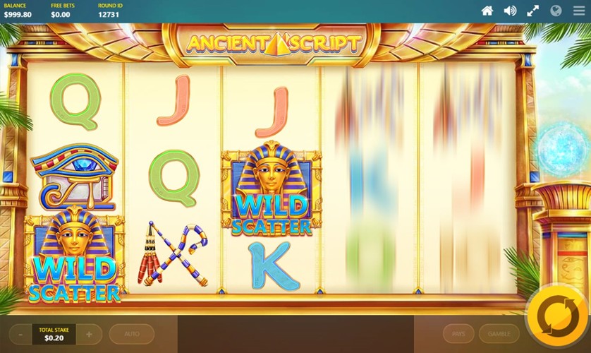 Скриншот слота Ancient Script от Red Tiger Gaming