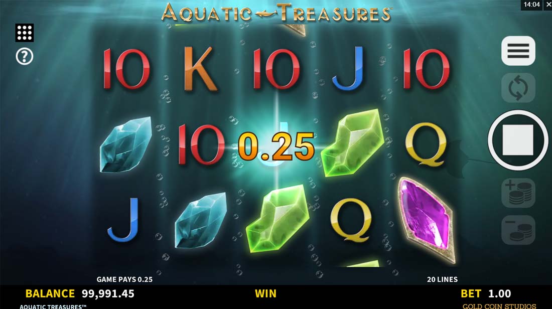 Скриншот слота Aquatic Treasures от Betsoft