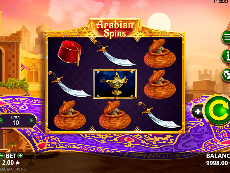 Скриншот слота Arabian Spins от MultiSlot