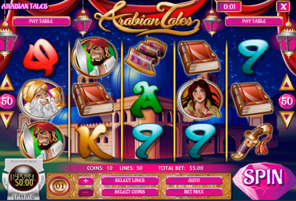 Скриншот слота Arabian Tales от Rival Gaming