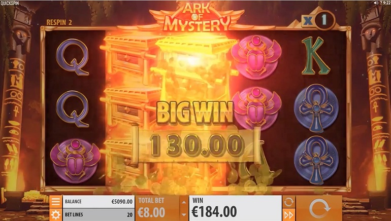 Скриншот слота Ark of Mystery от Quickspin