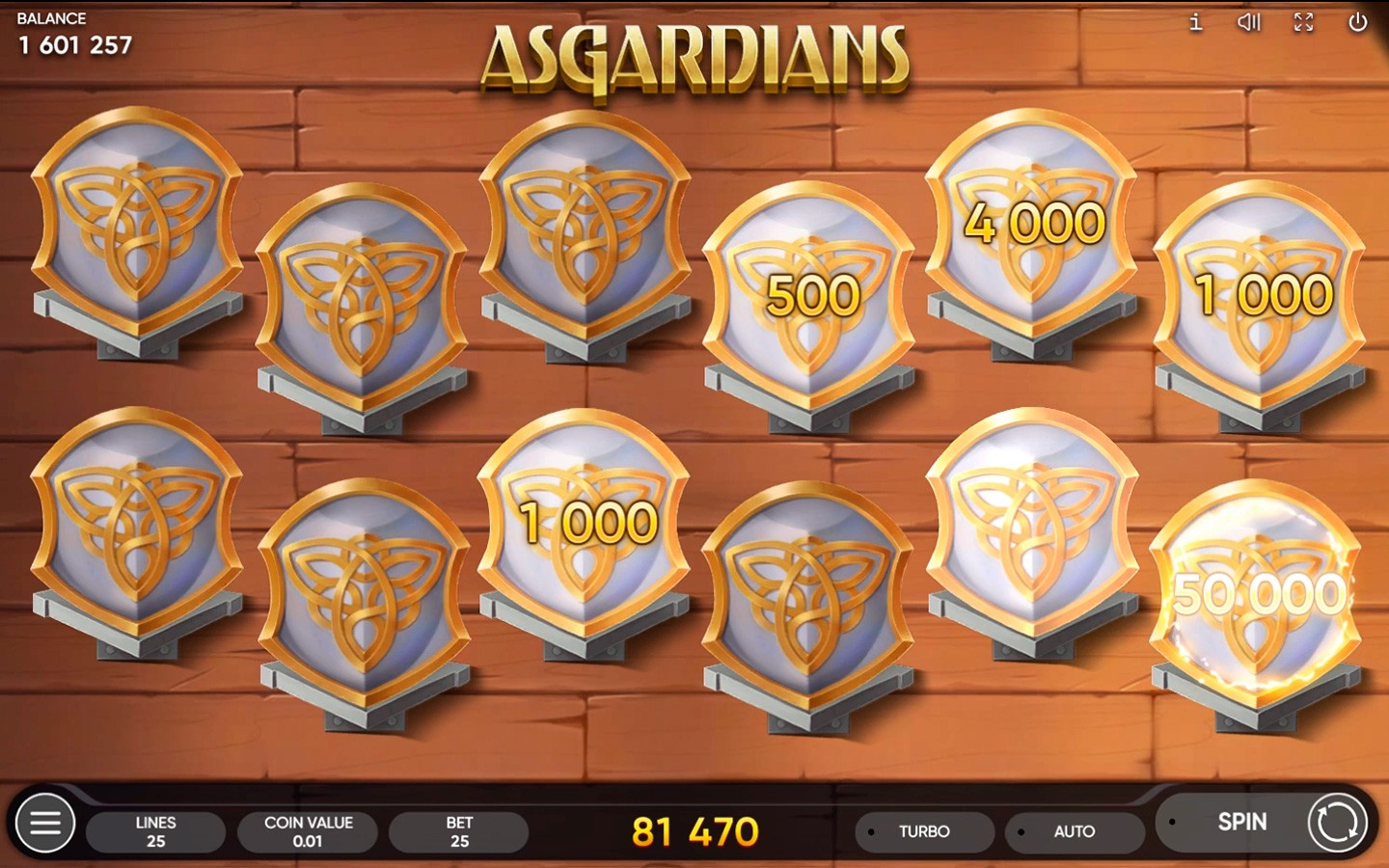 Скриншот слота Asgardians Dice от Endorphina