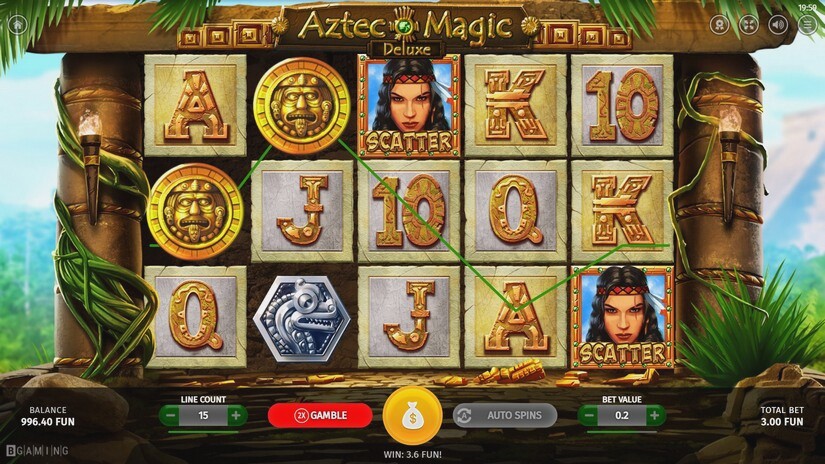 Скриншот слота Aztec Magic Deluxe от BGaming