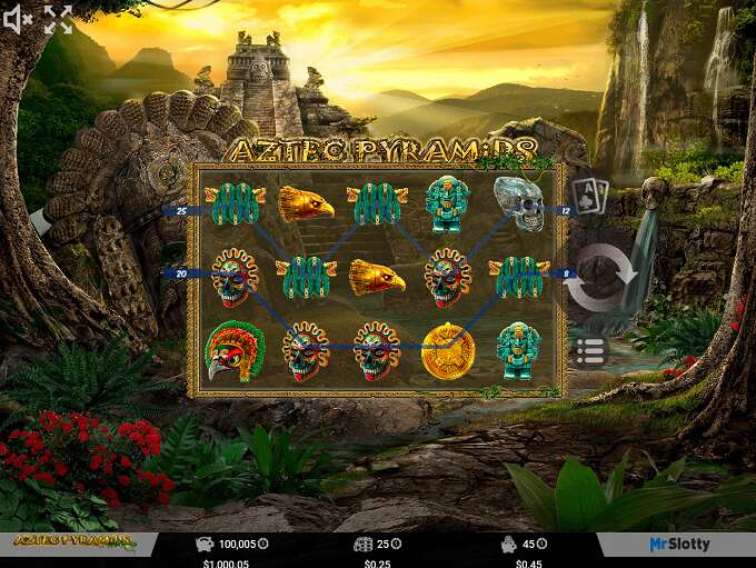 Скриншот слота Игра Aztec Pyramids от MrSlotty