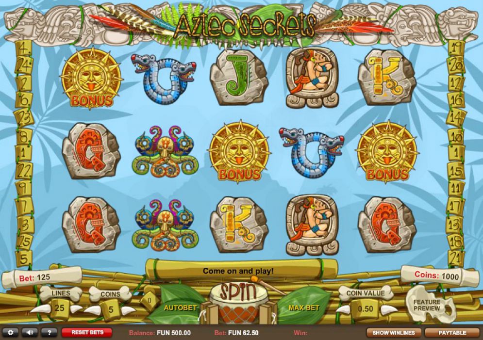 Скриншот слота Aztec Secrets от Amatic Industries