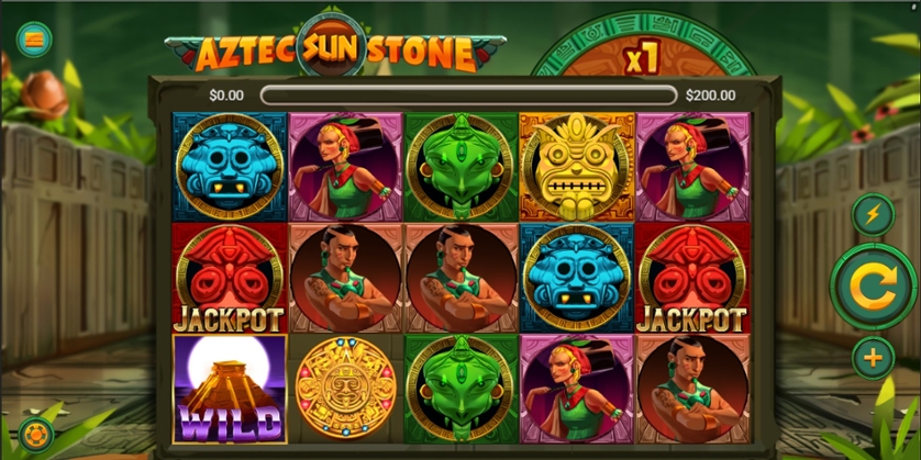 Скриншот слота Aztec Sun Stone от Amatic Industries