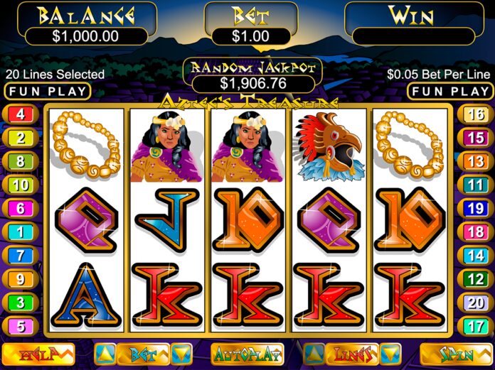 Скриншот слота Aztec Treasure от RealTime Gaming