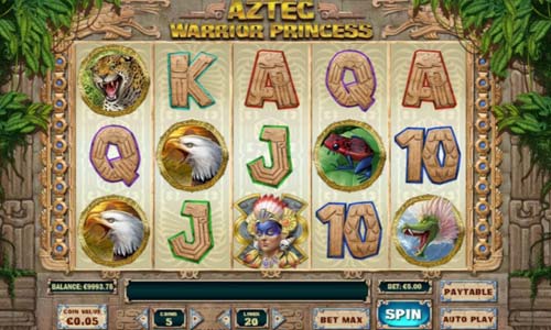 Скриншот слота Aztec Warrior Princess от Play'n GO