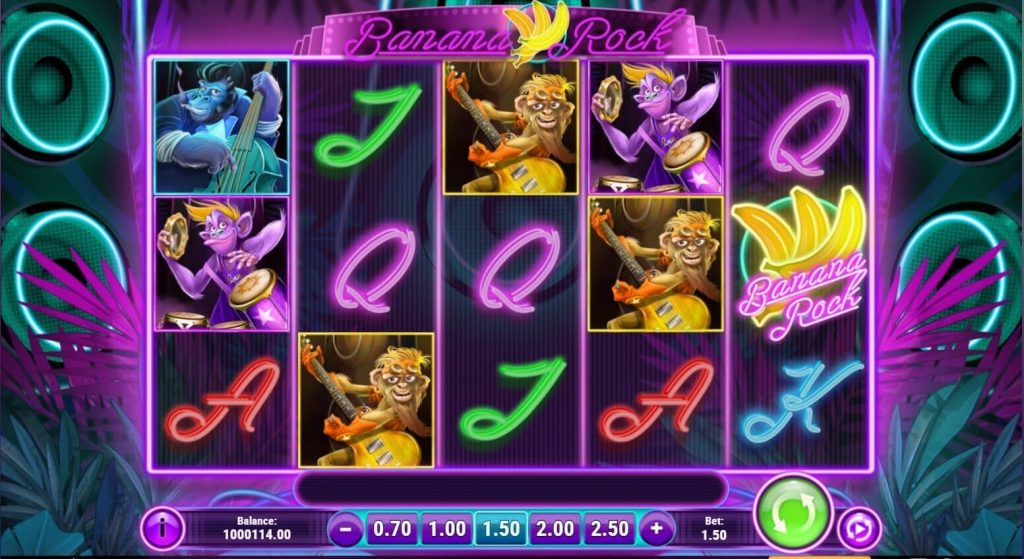 Скриншот слота Banana Rock от PlayPearls