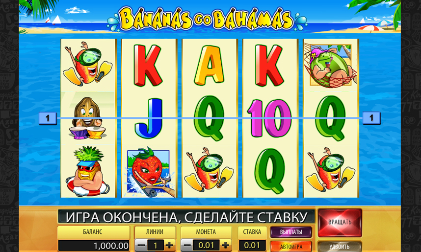 Скриншот слота Bananas go Bahamas от PlayPearls