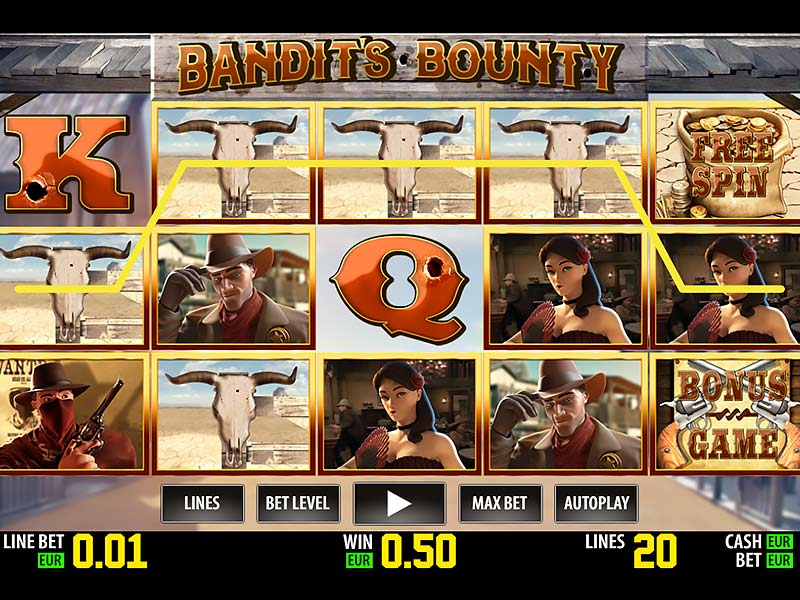 Скриншот слота Bandit’s Bounty от WorldMatch