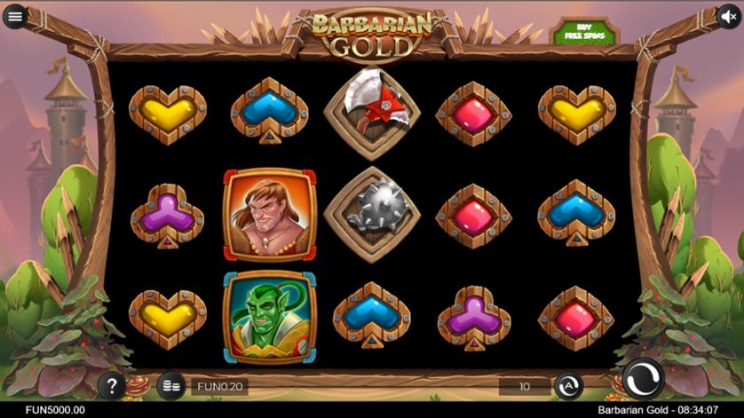 Скриншот слота Barbarian Gold от Real Time Gaming
