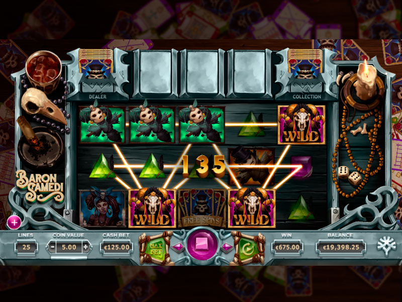 Скриншот слота Baron Samedi от Betsoft
