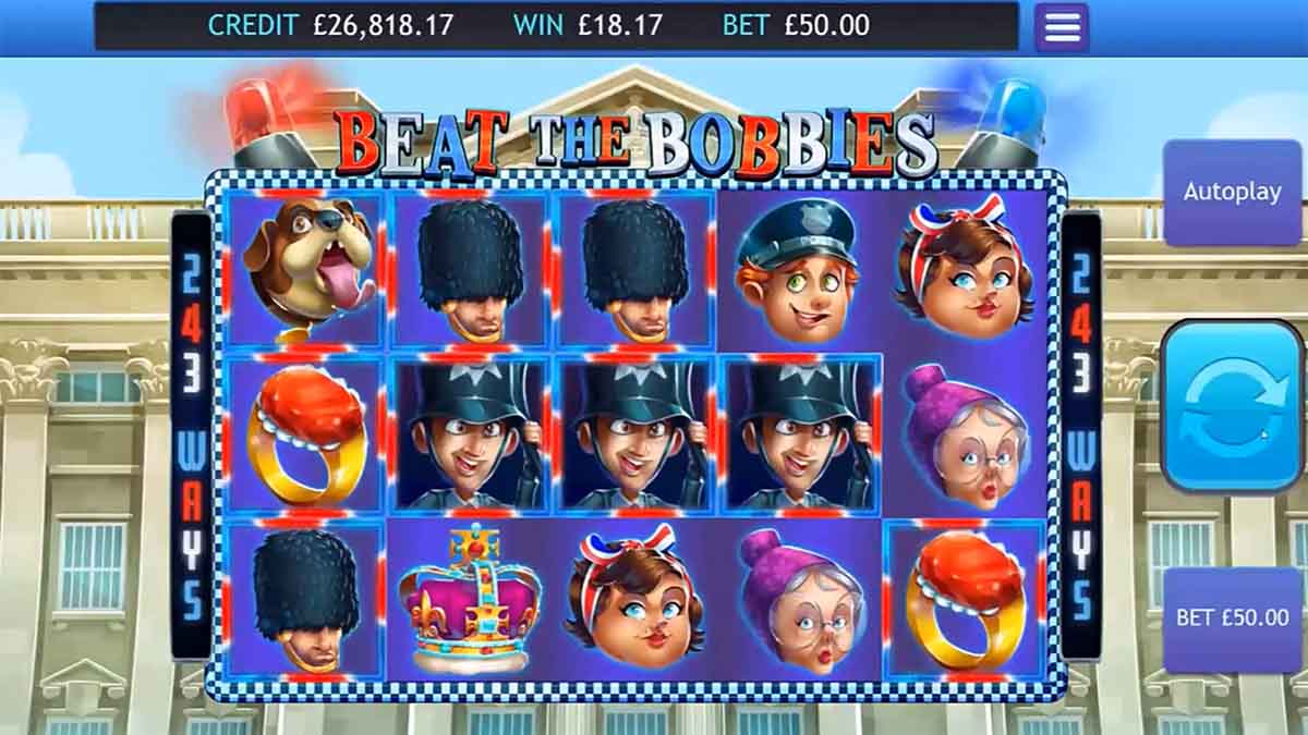 Скриншот слота Beat The Bobbies 2