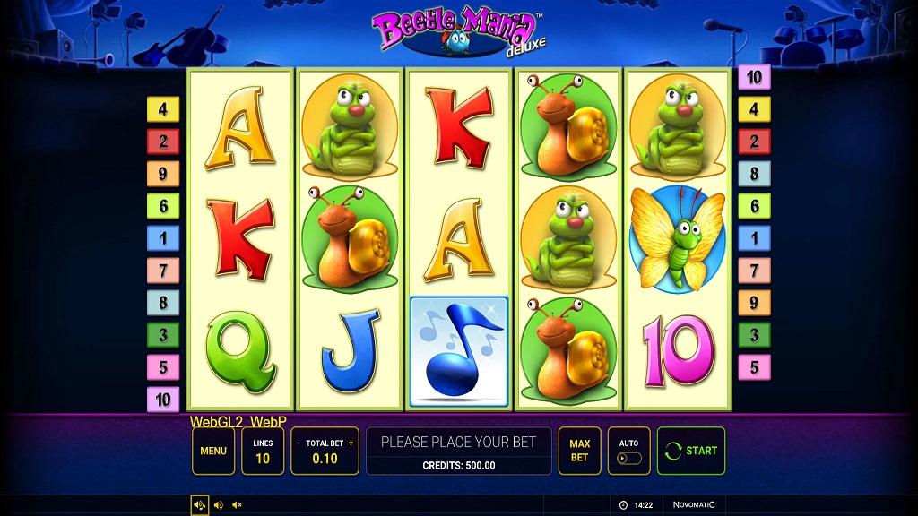 Скриншот слота Beetle Mania Deluxe от Novomatic