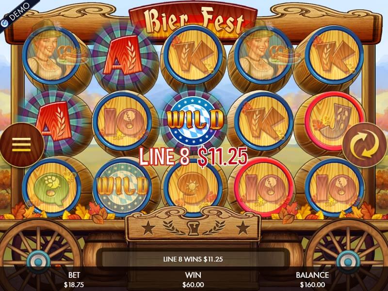 Скриншот слота Обзор игровой автомата Bier Fest от Yggdrasil Gaming
