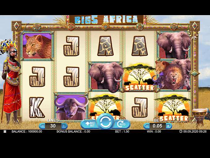 Скриншот слота Big 5 Africa от 7Mojos