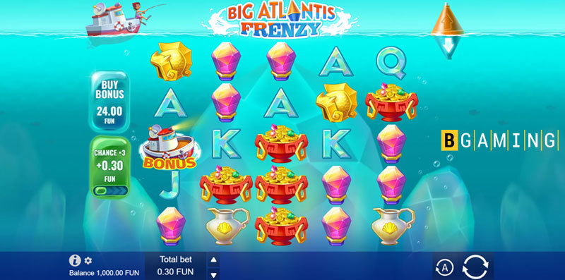 Скриншот слота Big Atlantis Frenzy от 7Mojos