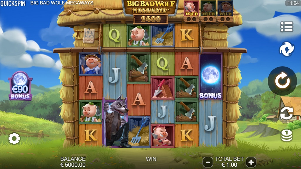Скриншот слота Big Bad Wolf от Quickspin