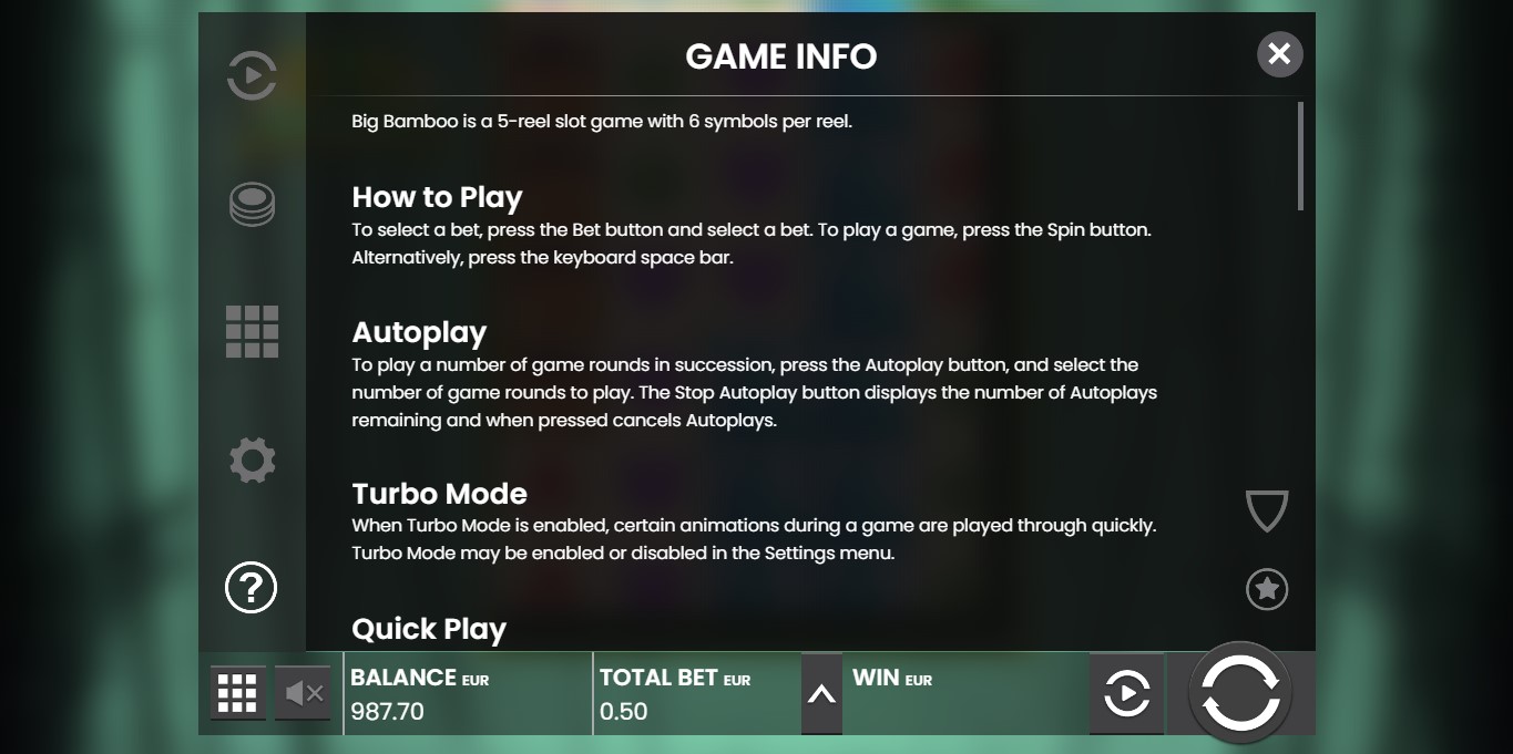 Скриншот слота Big Bamboo от Push Gaming