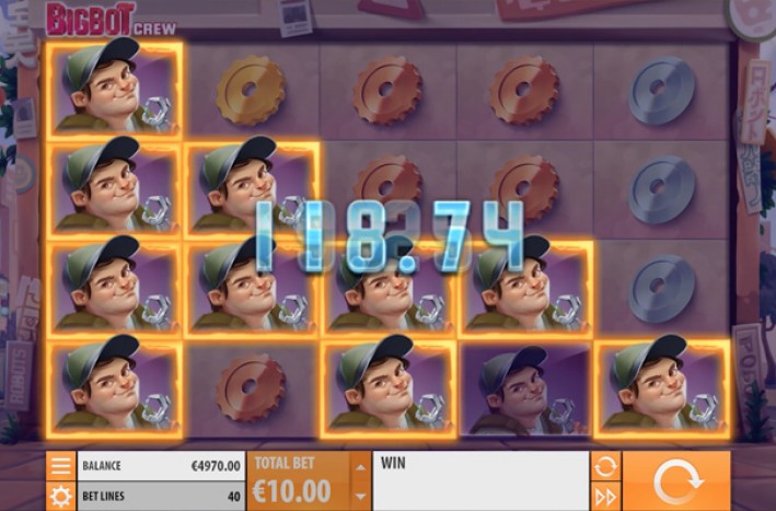Скриншот слота BigBot Crew от Play'n GO