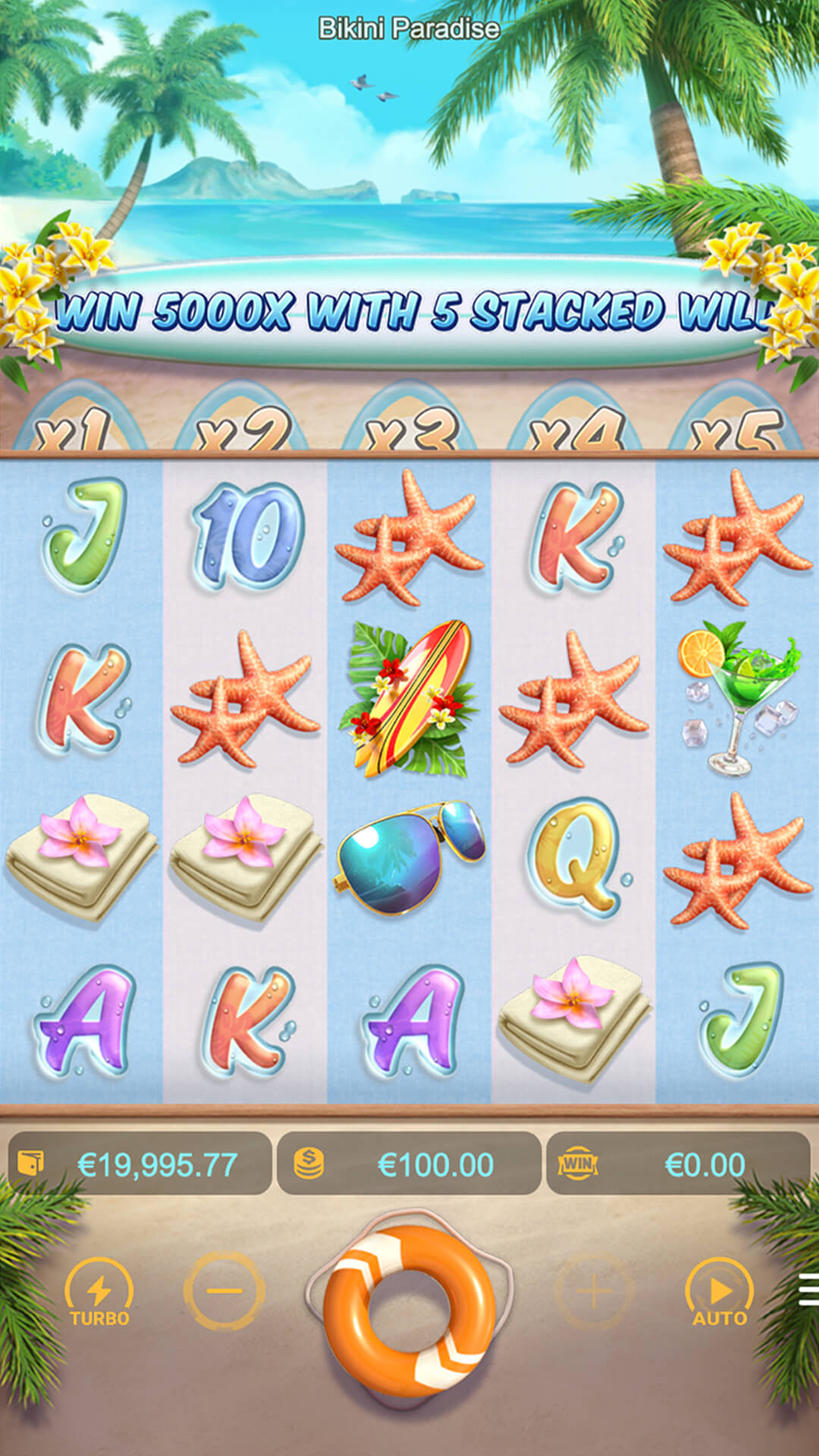 Скриншот слота Bikini Paradise от Play'n GO
