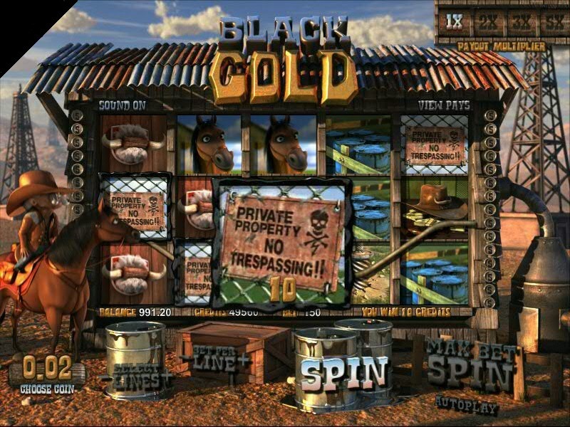Скриншот слота Black Gold 3D от Betsoft
