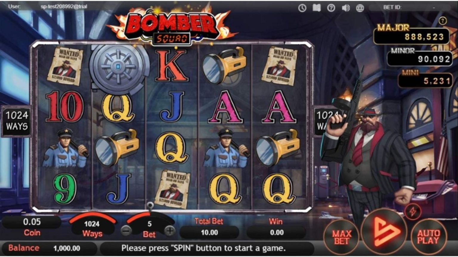 Скриншот слота Bomber Squad