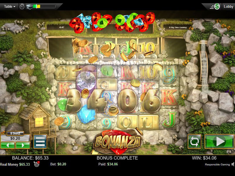 Скриншот слота Bonanza от Big Time Gaming