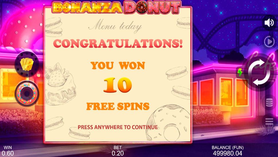 Скриншот слота Bonanza Donut от Big Time Gaming