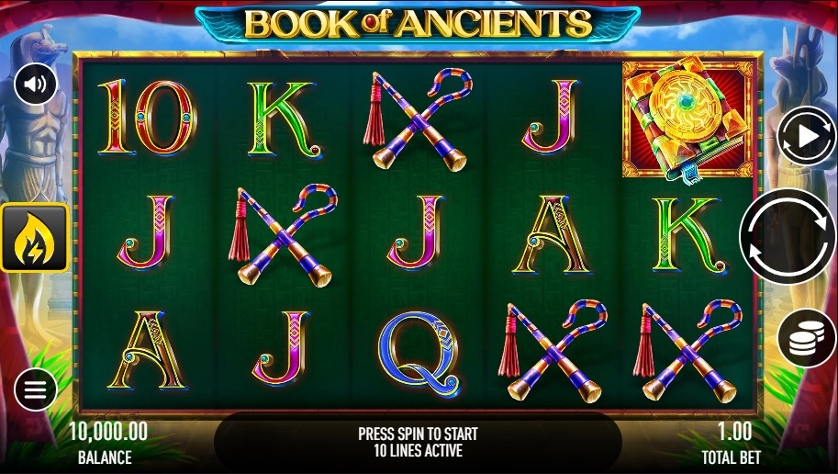 Скриншот слота Book of Ancients от Gamebeat