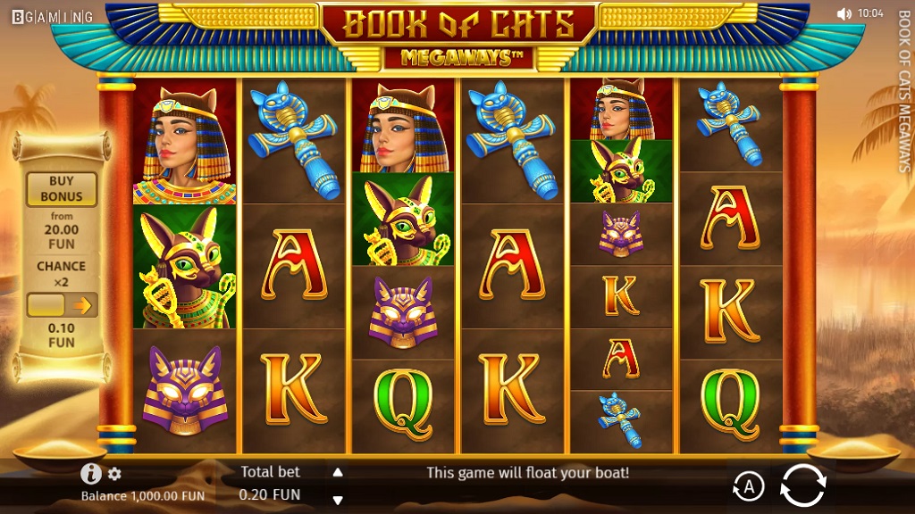 Скриншот слота Book of Cats Megaways от BGaming