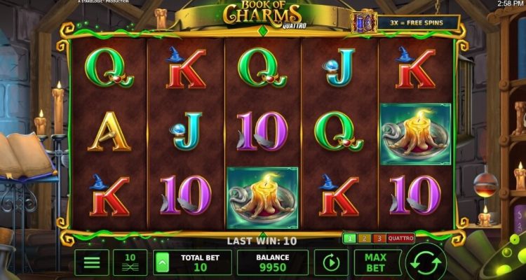 Скриншот слота Book of Charms Quattro от BGaming