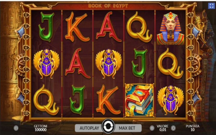 Скриншот слота Book of Egypt от Platipus Gaming
