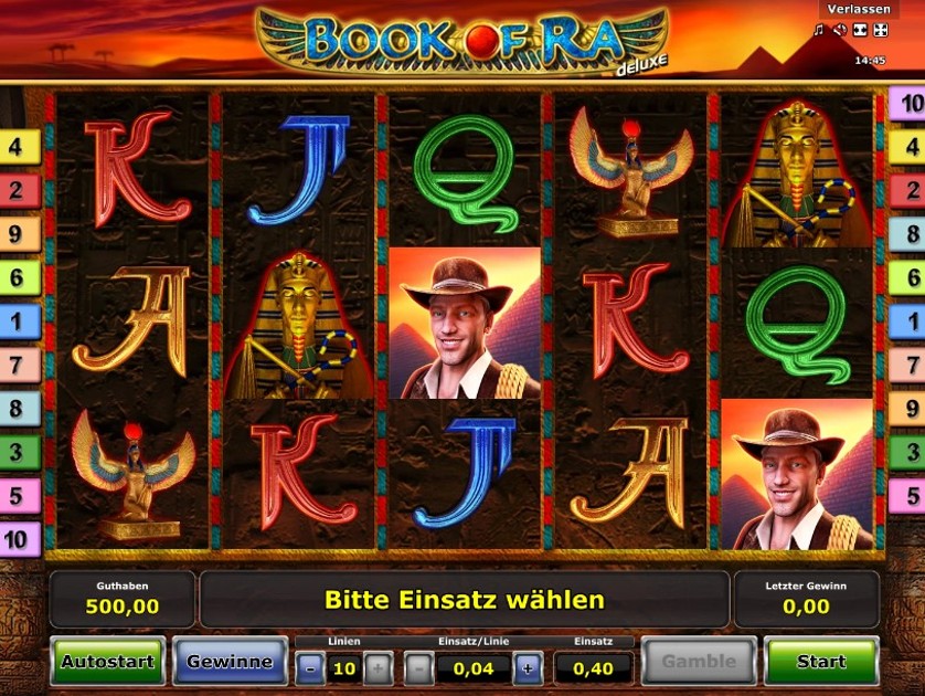 Скриншот слота Book Of Ra Deluxe: Игровой автомат от Novomatic