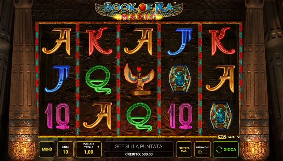 Скриншот слота Book of Ra Magic от Novomatic