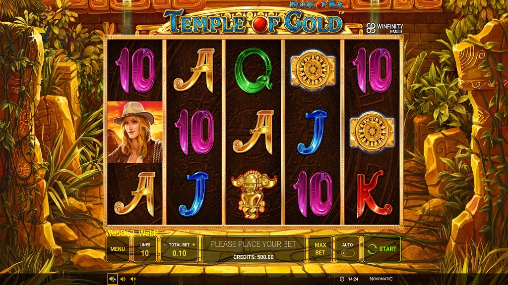 Скриншот слота Book of Ra – Temple of Gold от Novomatic