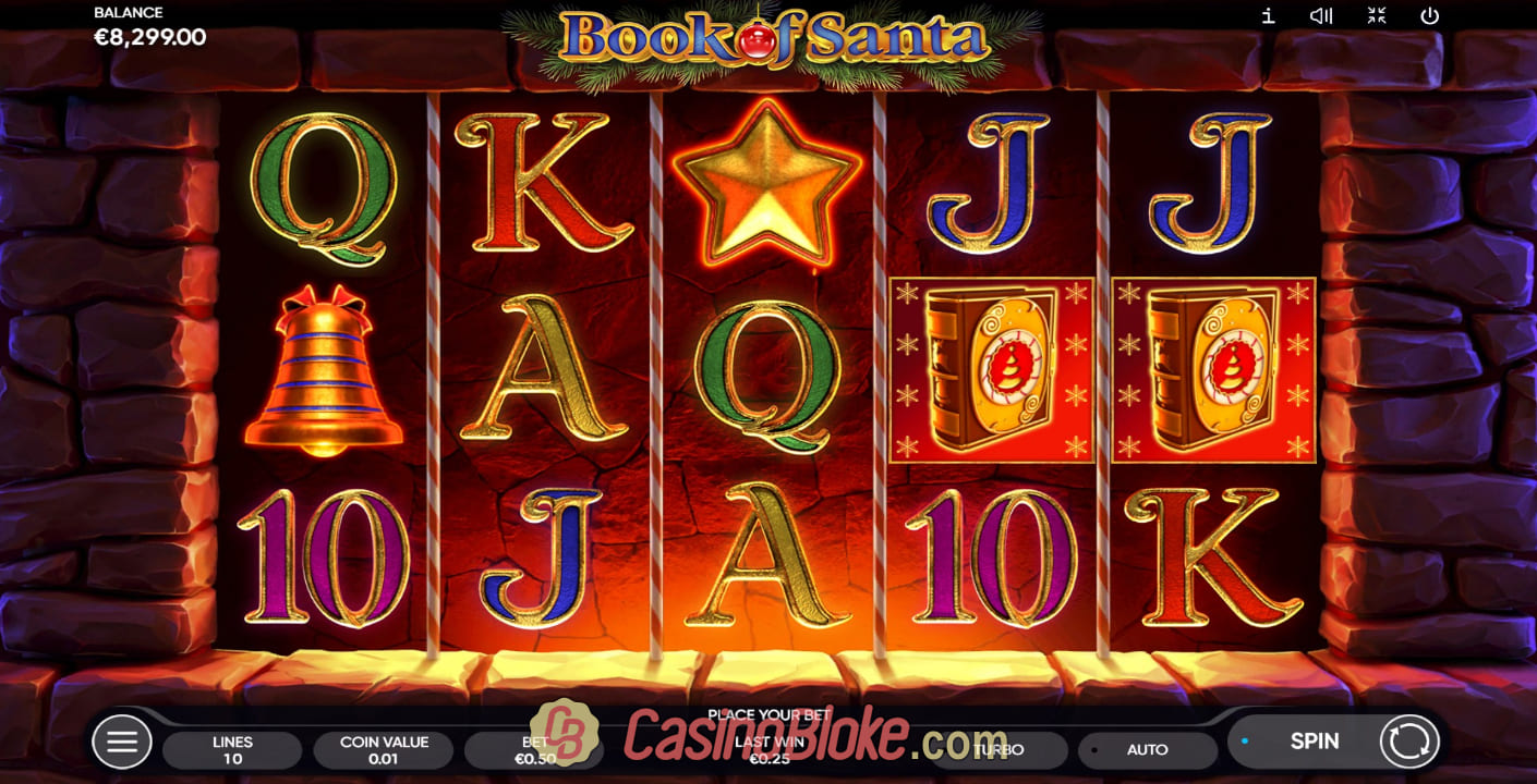 Скриншот слота Book of Santa от Endorphina