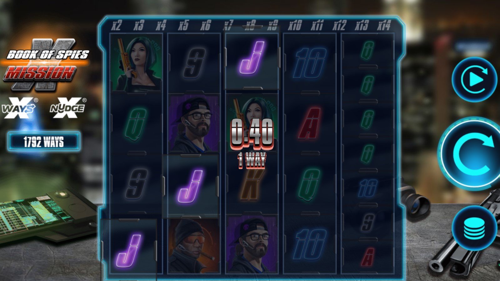 Скриншот слота Book Of Spies: Mission X от Fazi