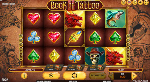 Скриншот слота Book Of Tattoo от Fugaso