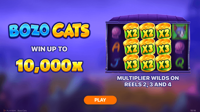 Скриншот слота Bozo Cats от Gameplay Interactive