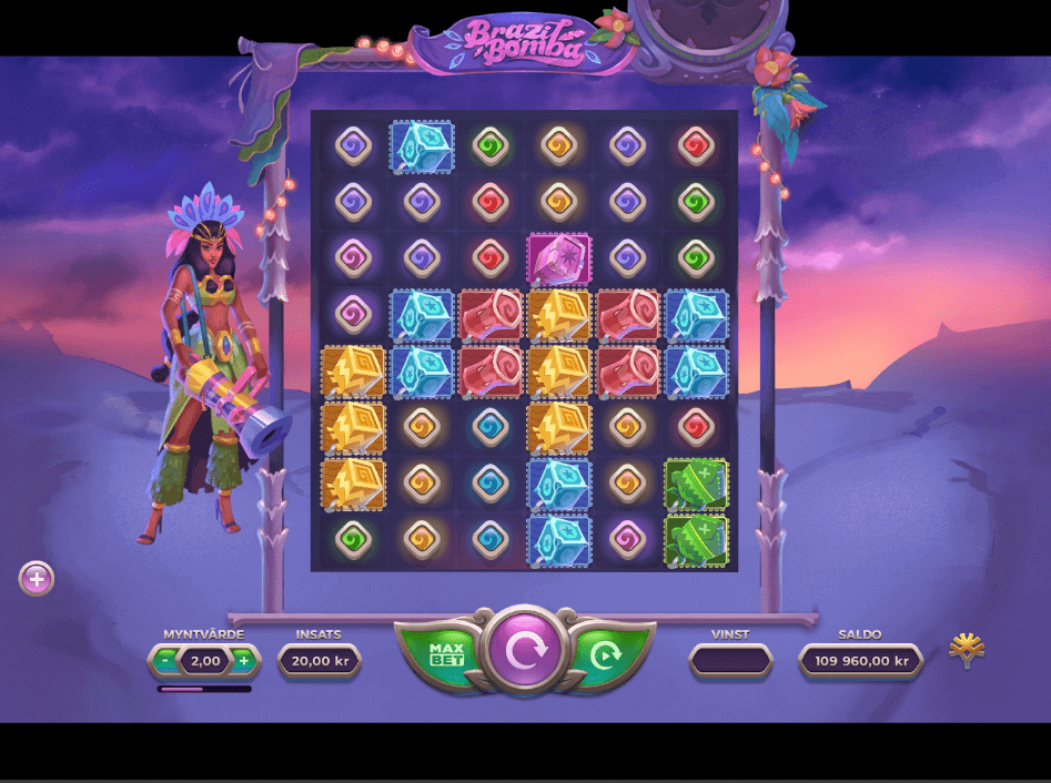 Скриншот слота Бразилия Бомба: Алмазный игровой автомат от Yggdrasil Gaming