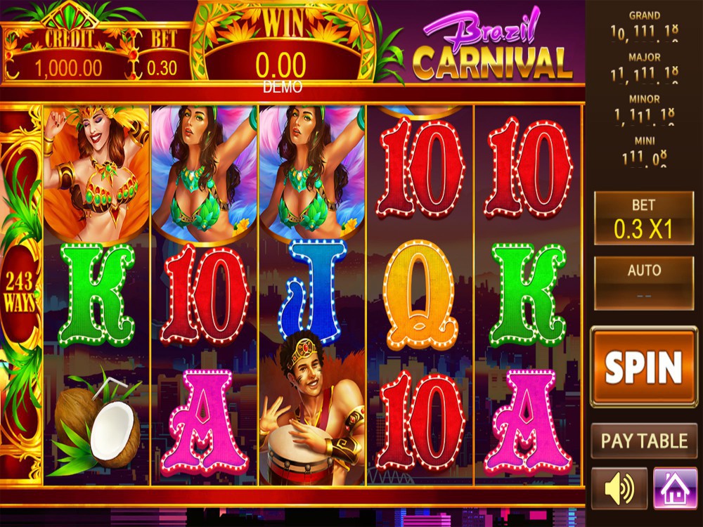 Скриншот слота Brazil Carnival от Mancala Gaming