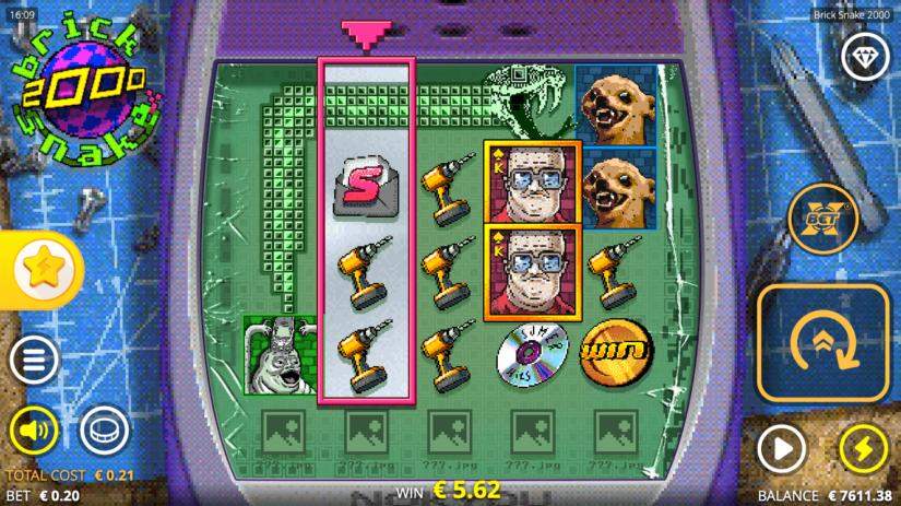 Скриншот слота Brick Snake 2000 от Gameburger Studios