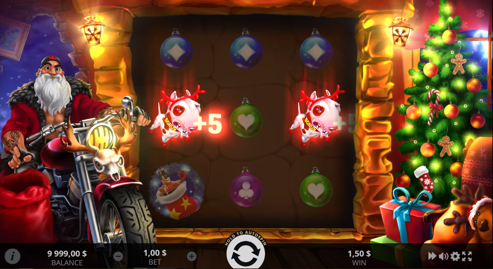 Скриншот слота Brutal Santa от Spadegaming